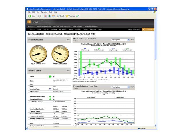 SolarWinds Network Performance Monitor (v. 8) - license + 1 Year Maintenance - up to 500 elements