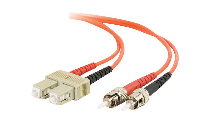 C2G 30m SC-ST 62.5/125 OM1 Duplex Multimode PVC Fiber Optic Cable - Orange