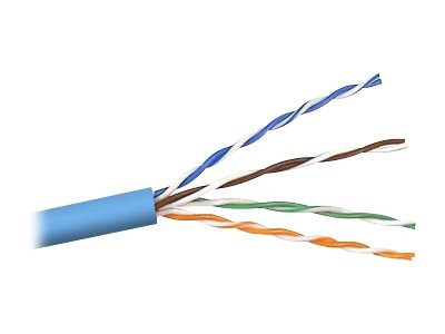 Belkin Cat5e/Cat5 1000ft Blue Stranded Bulk Cable, PVC, 4PR, 24 AWG, 1000'