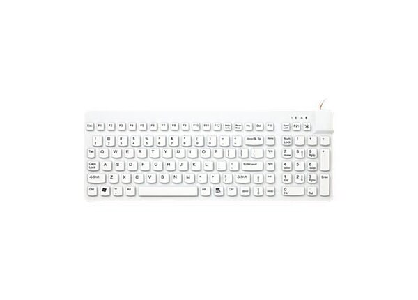 Man and Machine Really Cool Medical Keyboard - USB - Hygienic White