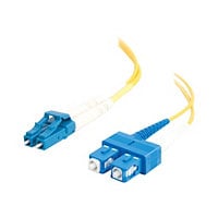 C2G 3m LC-SC 9/125 OS2 Duplex Single-Mode Fiber Cable - Yellow