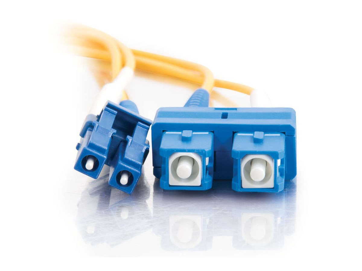 Thumbnail 2 of 4 for C2G 3m LC-SC 9/125 Duplex Single Mode OS2 Fiber Cable - Yellow - 10ft - patch cable - 3 m - yellow