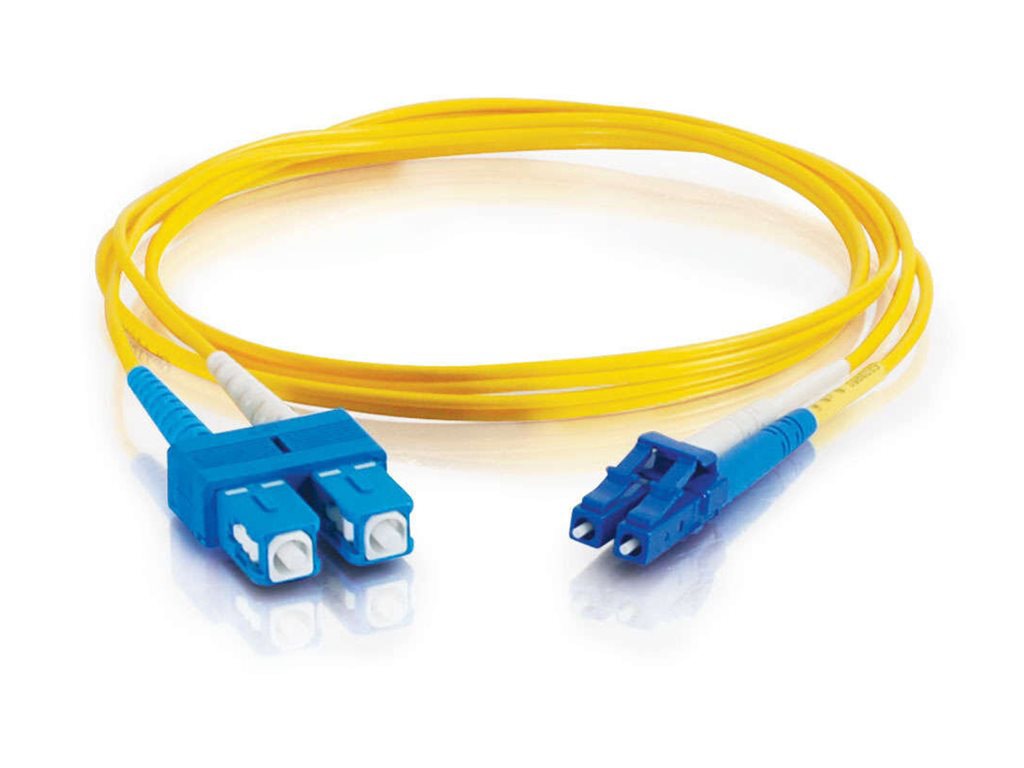 Thumbnail 3 of 4 for C2G 3m LC-SC 9/125 Duplex Single Mode OS2 Fiber Cable - Yellow - 10ft - patch cable - 3 m - yellow