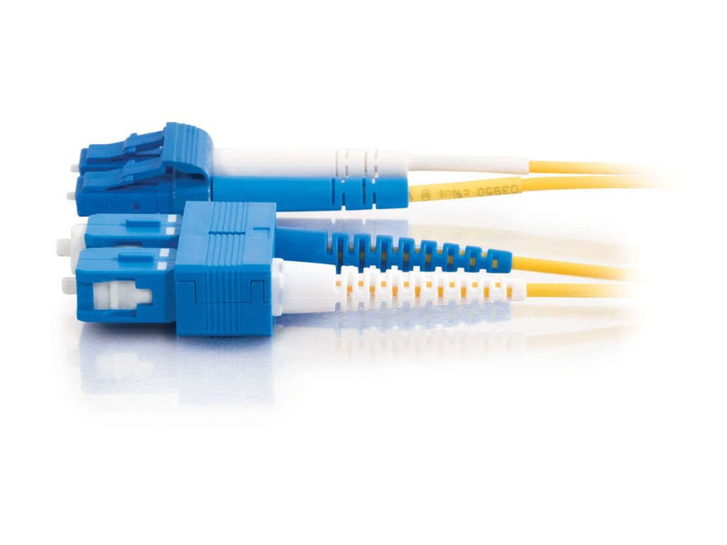 Thumbnail 4 of 4 for C2G 3m LC-SC 9/125 Duplex Single Mode OS2 Fiber Cable - Yellow - 10ft - patch cable - 3 m - yellow