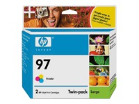 HP 97 (C9349FN) 2-pack Tri-color Original Ink Cartridges     
