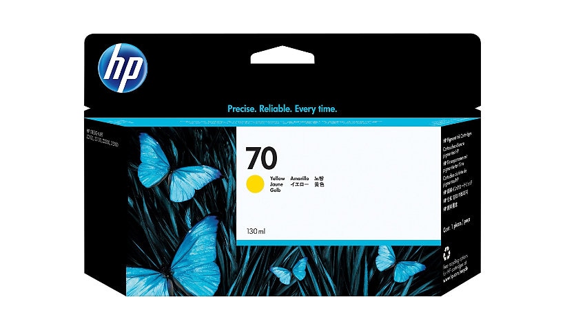 HP 70 (C9454A) Original Inkjet Ink Cartridge - Single Pack - Yellow - 1 Each