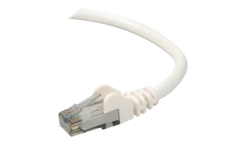 Belkin Cat6 8ft White Ethernet Patch Cable, UTP, 24 AWG, Snagless, Molded, RJ45, M/M, 8'