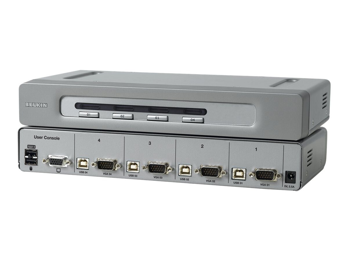 Belkin OmniView Secure 4-Port KVM Switch - KVM switch - 4 ports - B2B