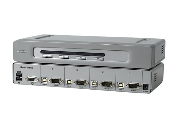 Belkin OmniView Secure 4-Port KVM Switch - KVM switch - 4 ports - B2B