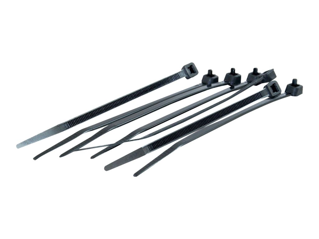 C2G 4in Cable Tie Multipack - Pack of 100 - Black