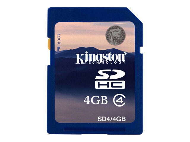 Kingston SD flash memory card - 4 GB - SDHC