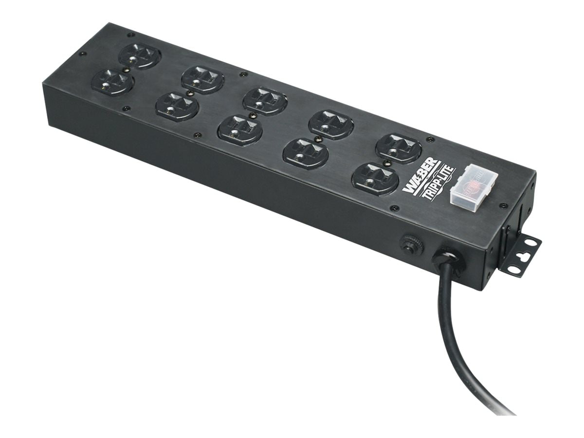 Tripp Lite Waber Power Strip 10-Outlet Industrial 5-15R 15ft Cord 5-15P