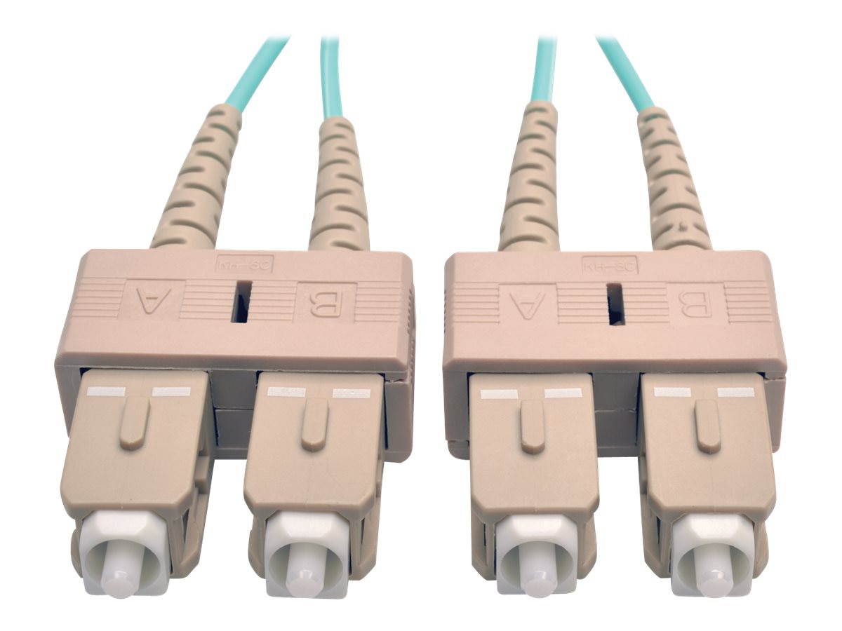 Eaton Tripp Lite Series 10Gb Duplex Multimode 50/125 OM3 LSZH Fiber Patch Cable (SC/SC) - Aqua, 1M (3 ft.) - patch cable