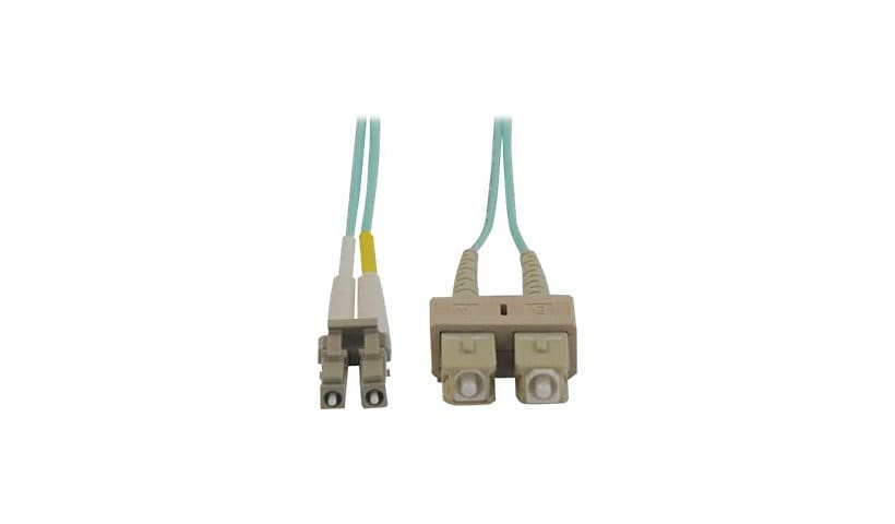 Eaton Tripp Lite Series 10Gb Duplex Multimode 50/125 OM3 LSZH Fiber Patch Cable (LC/SC) - Aqua, 1M (3 ft.) - patch cable