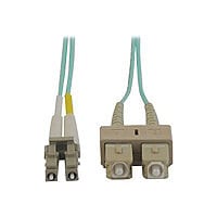 Tripp Lite 1M 10Gb Duplex Multimode 50/125 OM3 Fiber Cable LC/SC Aqua 3ft