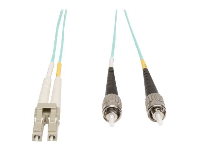Eaton Tripp Lite Series 10Gb Duplex Multimode 50/125 OM3 LSZH Fiber Patch Cable (LC/ST) - Aqua, 3M (10 ft.) - patch