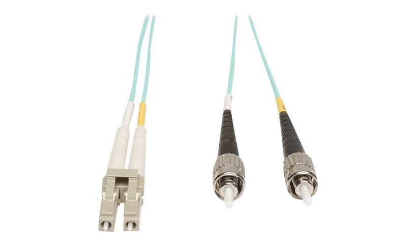 Eaton Tripp Lite Series 10Gb Duplex Multimode 50/125 OM3 LSZH Fiber Patch Cable (LC/ST) - Aqua, 3M (10 ft.) - patch
