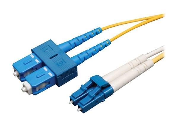 Tripp Lite 3M Duplex Singlemode 9/125 Fiber Optic Patch Cable LC/SC 10'  10ft 3 Meter - patch cable - 3 m - yellow - N366-03M - Fiber Optic Cables 