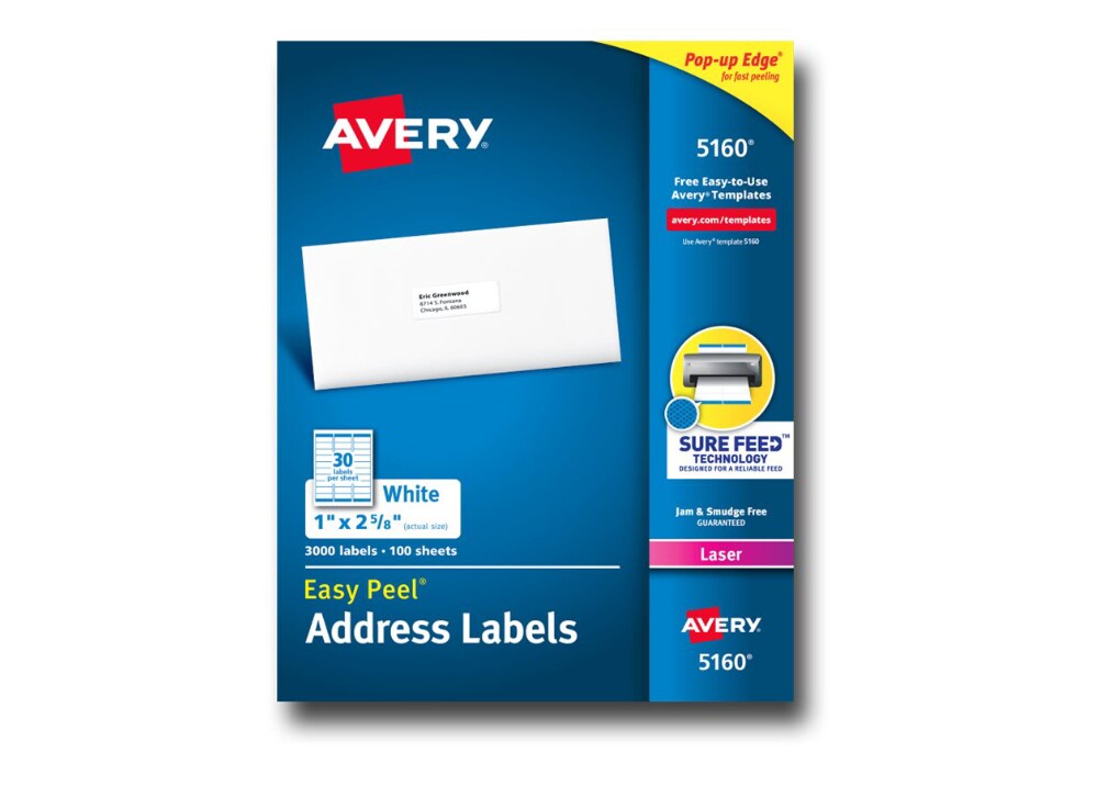 Template For Avery 5160 Address Labels 1 X 2 5 8 Avery Com