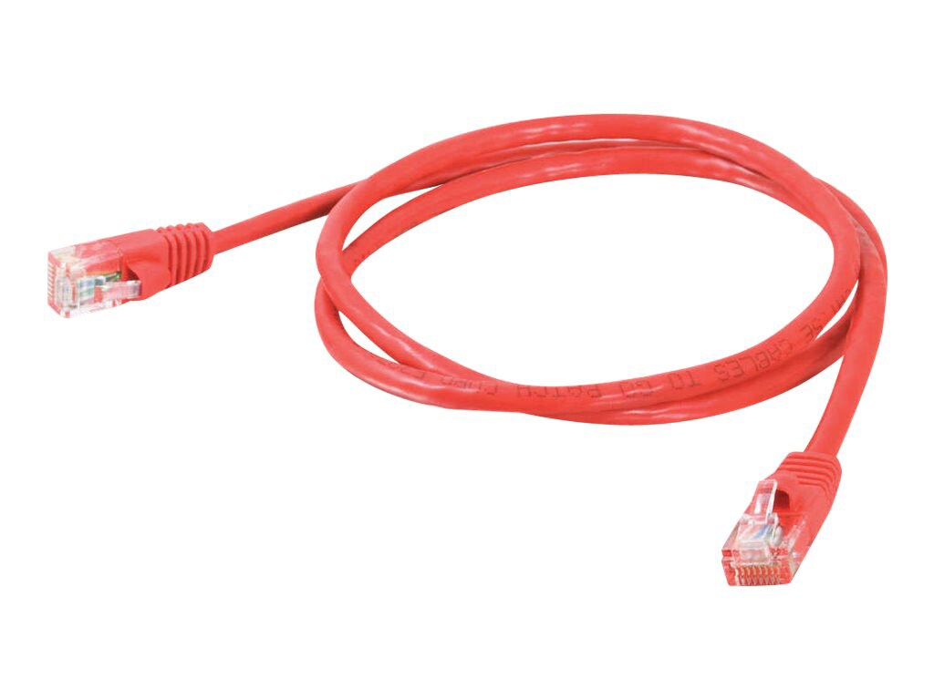C2G Cat5e Snagless Unshielded (UTP) Network Patch Cable - patch cable - 14 ft - red