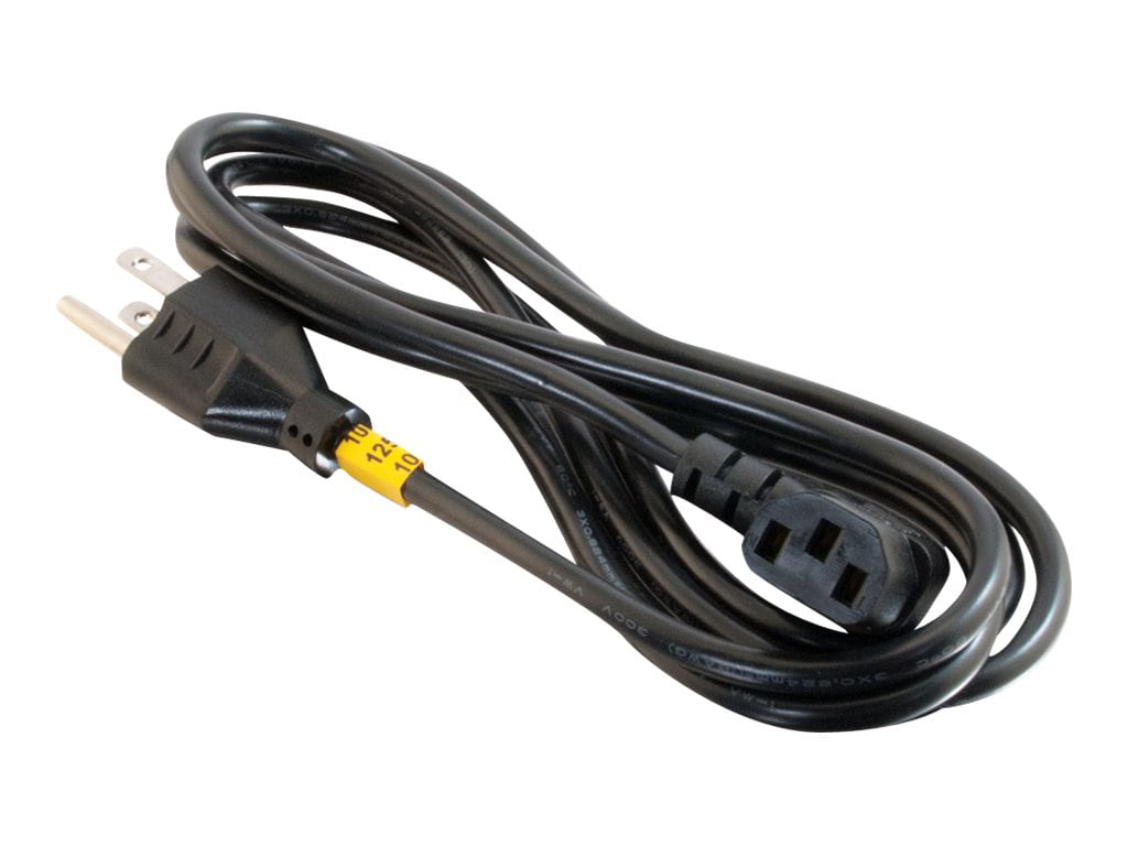 C2G 10ft Universal Right Angle Power Cord - 18AWG - TAA Compliant