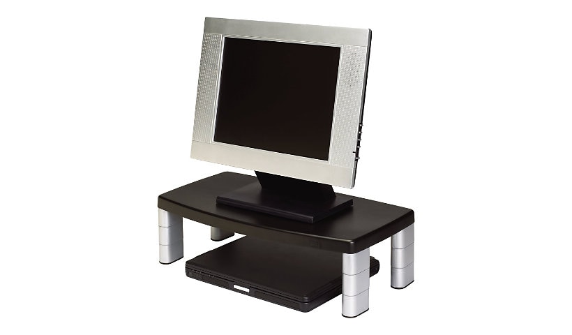 3M Adjustable Monitor Stand Extra Wide MS90B - stand - for monitor / notebook / printer - black, silver