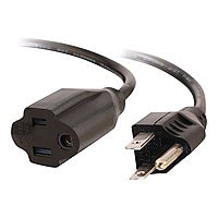 C2G 6ft Outlet Saver Power Extension Cord - 18 AWG - NEMA 5-15P to 5-15R