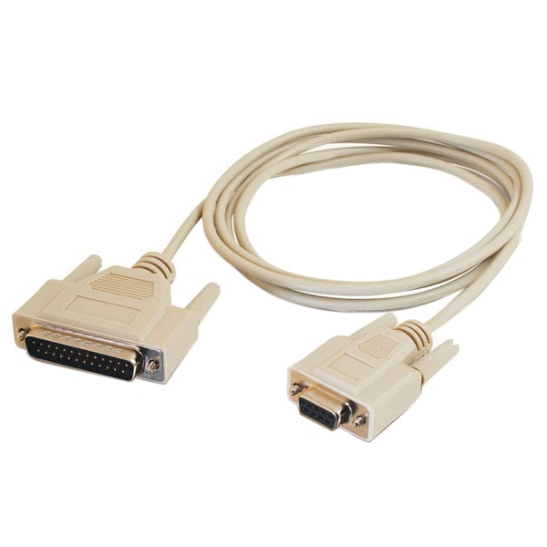 Thumbnail 2 of 4 for C2G 6ft DB25 to DB9 Serial RS232 Null Modem Cable - M/F