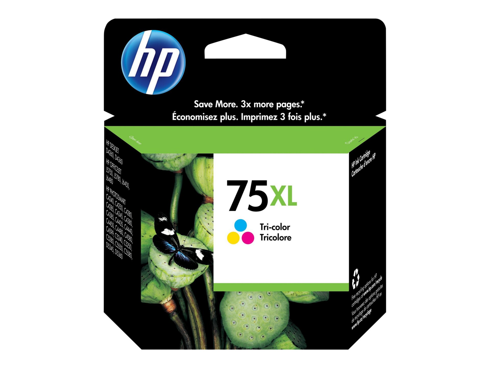 HP 75XL (CB338WN) High Yield Tri-color Original Ink Cartridge