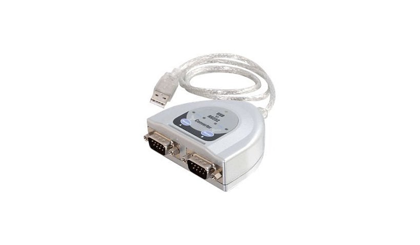 C2G 2ft PORT AUTHORITY USB to 2-PORT SERIAL DB9 ADAPTER