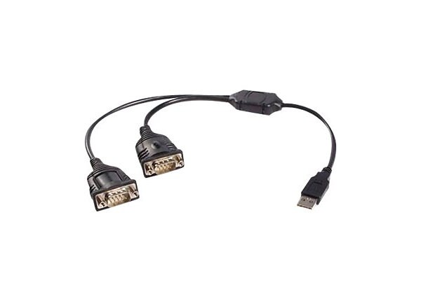 StarTech.com 2 Port USB to RS232 Serial DB9 Adapter Cable - serial adapter