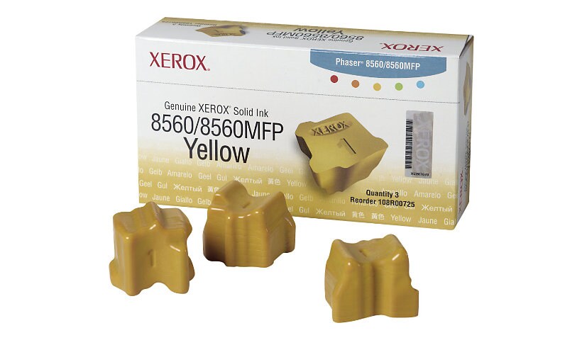 Xerox 8560 Solid Yellow Ink (3 Sticks)