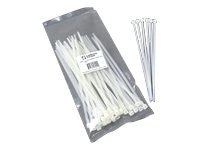 C2G 4in Cable Tie Multipack - 100 Pack - White