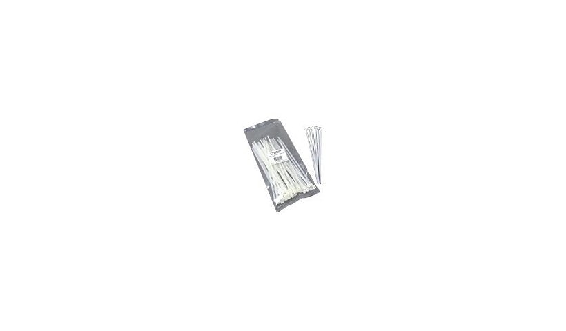 C2G 4in Cable Tie Multipack - 100 Pack - White