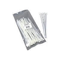 C2G 4in Cable Tie Multipack - 100 Pack - White