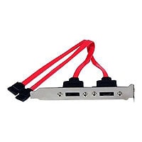 StarTech.com 2 Port SATA to eSATA Slot Plate Bracket - Serial ATA internal to external panel - 7 pin Serial ATA - 7 pin