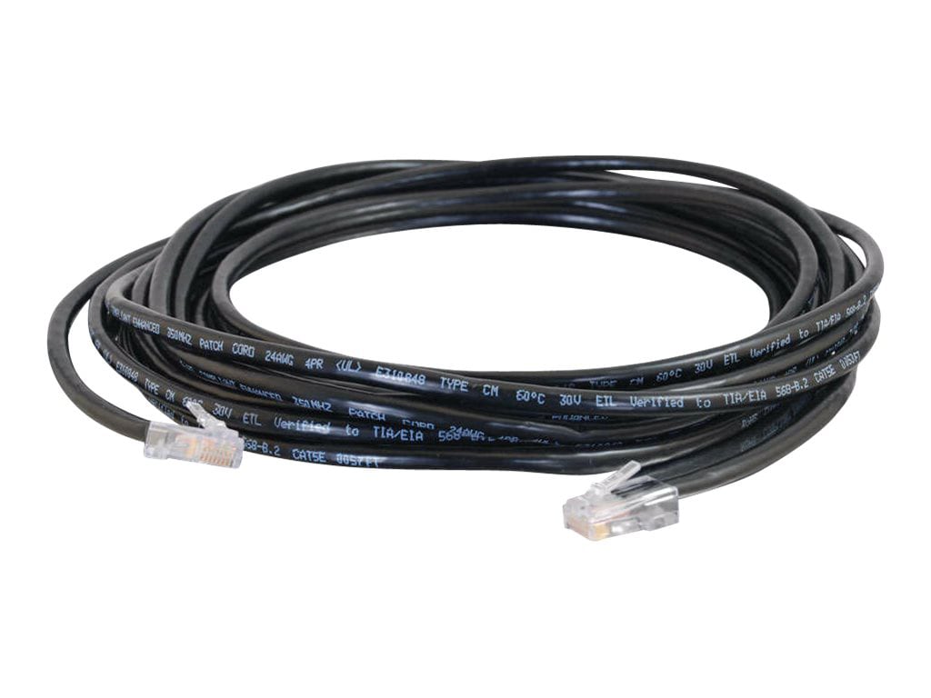 C2G 10ft Cat5e Non-Booted Unshielded (UTP) Ethernet Cable - Cat5e Network Patch Cable - PoE - Black