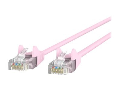 Belkin Cat6 5ft Pink Ethernet Patch Cable, UTP, 24 AWG, Snagless, Molded, RJ45, M/M, 5'