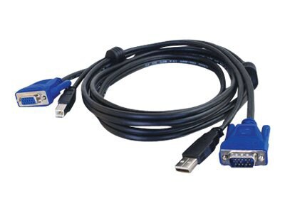 C2G 10ft USB 2.0 + SXGA KVM Cable - video / USB cable - 10 ft