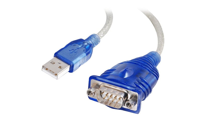C2G 1.5ft USB to Serial Cable - USB to DB9 Serial RS232 Cable - M/M - serial adapter - USB - RS-232