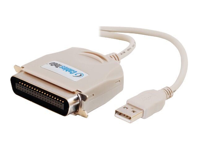 C2G 6ft USB to C36 Parallel Printer Adapter Cable - parallel adapter - USB