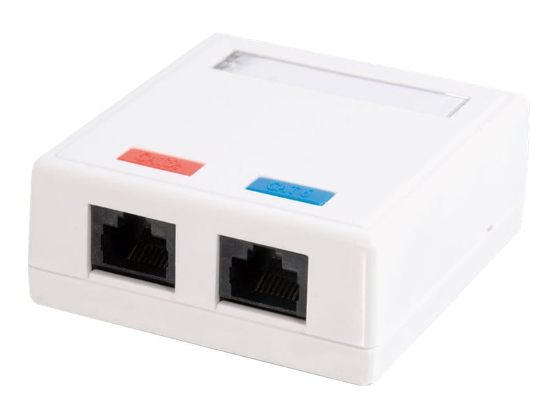 C2G 2-Port Cat5E Surface Mount Box - White