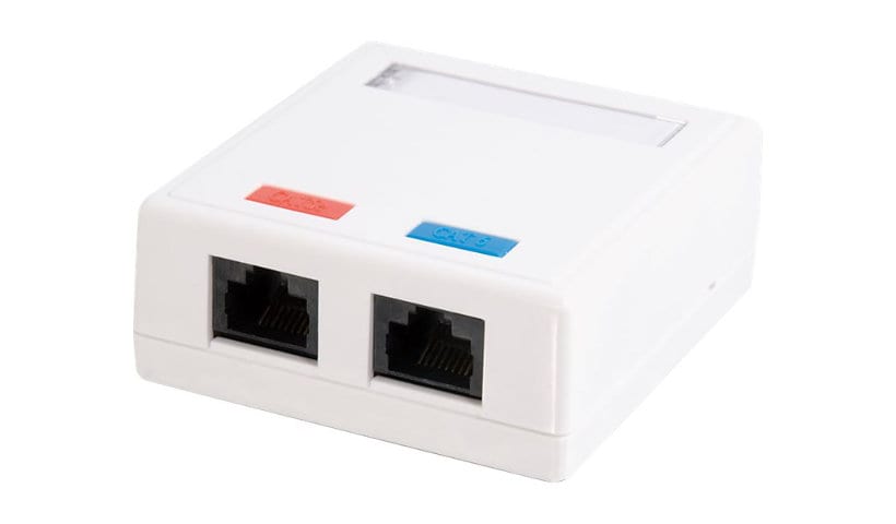 C2G 2-Port Cat5E Surface Mount Box - White