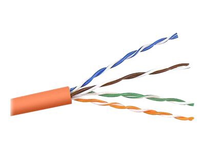 Belkin Cat5/Cat5e Bulk Cable, 1000ft, Orange, Stranded, PVC, UTP, 1000'