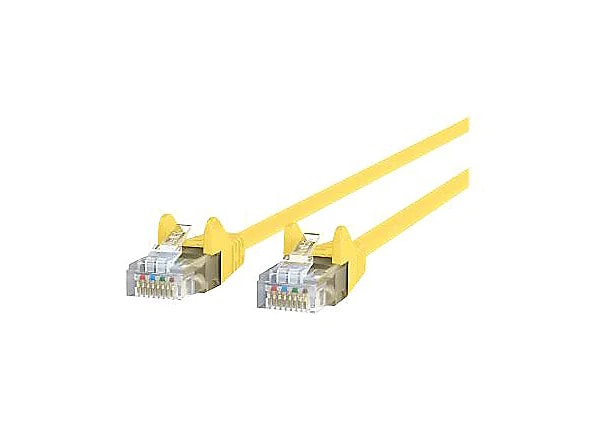 Belkin Cat6 7ft Yellow Ethernet Patch Cable, UTP, 24 AWG, Snagless, Molded, RJ45, M/M, 7'