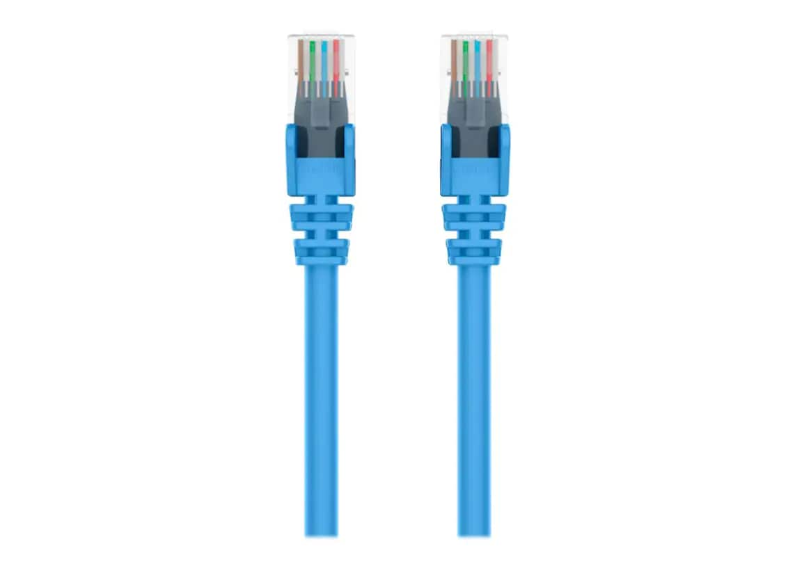 Belkin Cat6 10ft Blue Ethernet Patch Cable, UTP, 24 AWG, Snagless, Molded, RJ45, M/M, 10'