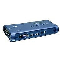 TRENDnet 4-Port USB KVM Switch and Cable Kit With Audio, Manage 4 Computers, USB Switch, Windows, Linux, Auto-Scan, Plug