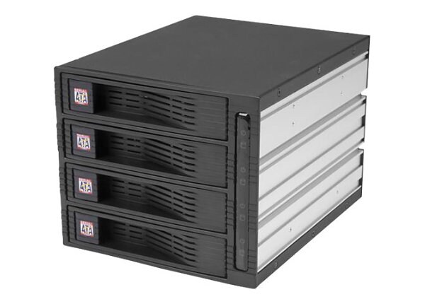 StarTech.com 4 Drive 3.5in Trayless Hot Swap SATA Mobile Rack Backplane - storage drive cage