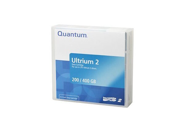 Quantum data cartridge - LTO Ultrium 2 - pre-labeled