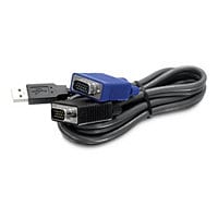 TRENDnet 2-in-1 USB VGA KVM Cable, TK-CU10, VGA/SVGA HDB 15-Pin Male to Male, USB 1.1 Type A, 10 Feet (3.1m), Connect